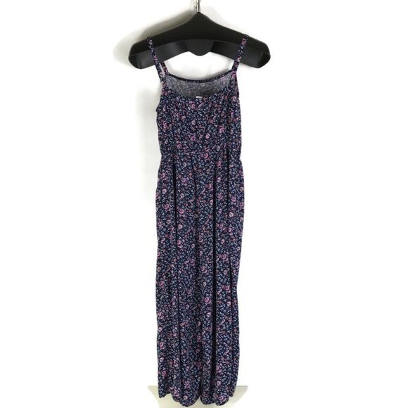 Gap Floral Square Neck Cami Jumpsuit Women's Small Cropped Pockets Rayon Summer - Picture 6 of 16